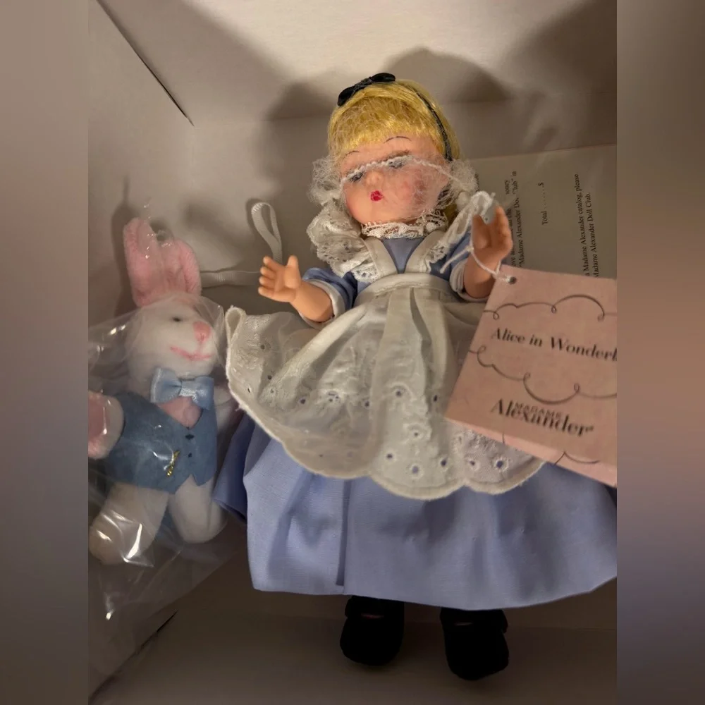 Madame Alexander 8" Doll Alice in Wonderland 30665 Tag/ White Rabbit MIB - Picture 7 of 15